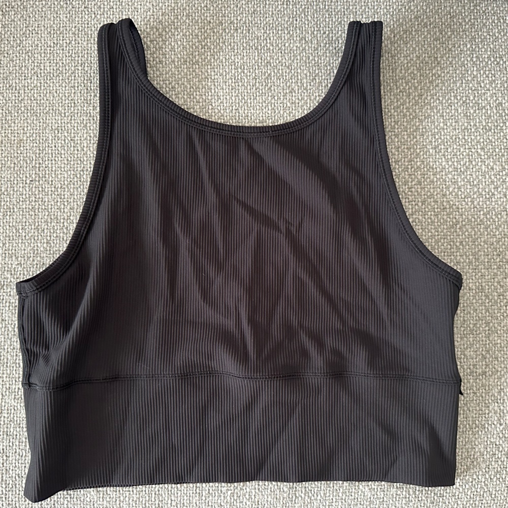 Lululemon Align, ribbed, crop tank top black size 12